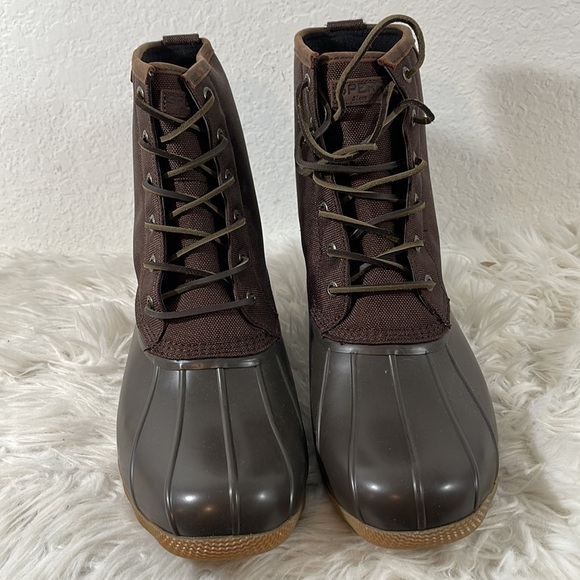 Sperry Men’s Saltwater Top Sider Duck Rain Boots Brown Size 13 NEW main image 11